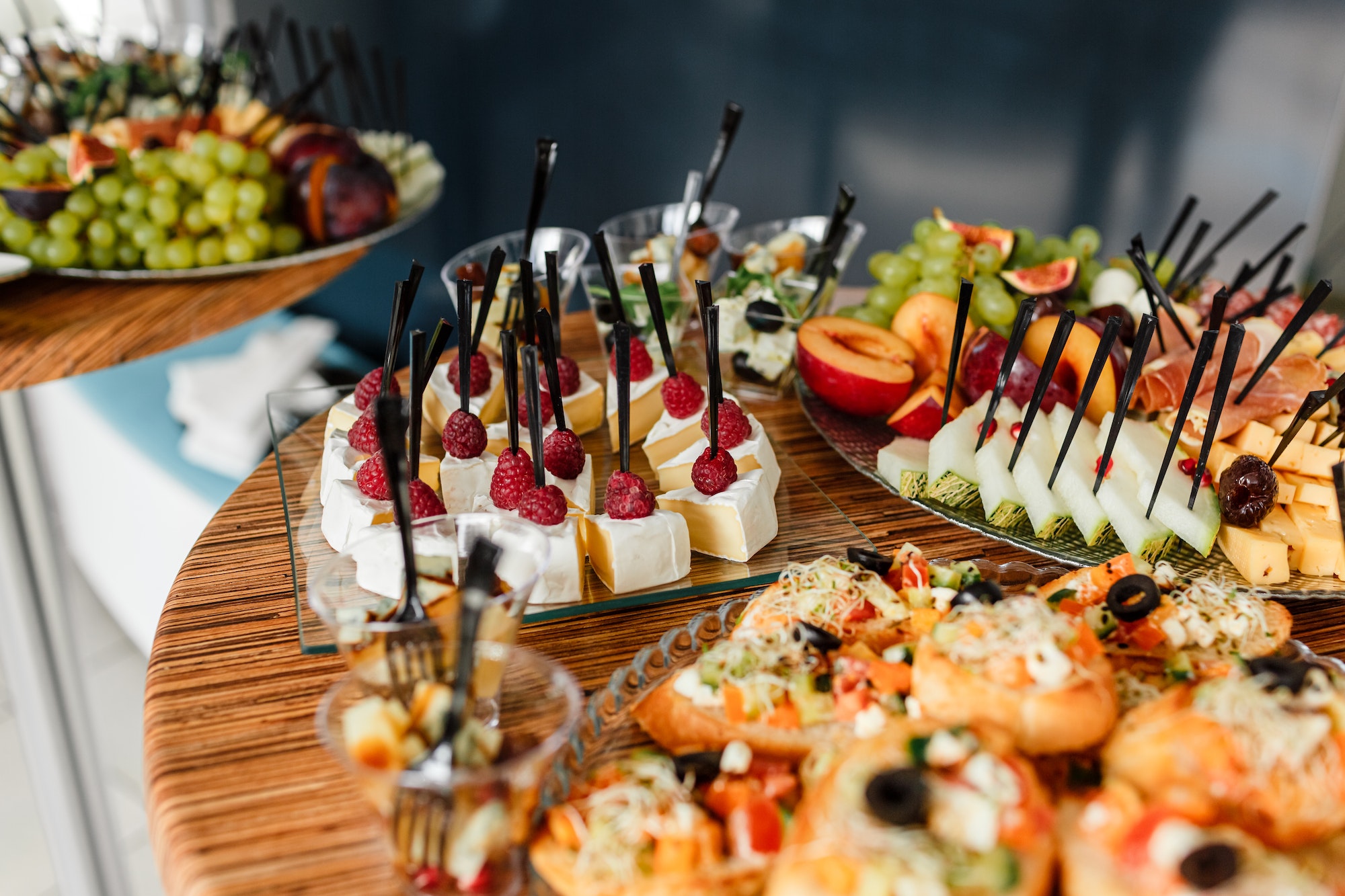 Catering. Food for parties, corporate parties, conferences, forums, banquets. selective focus